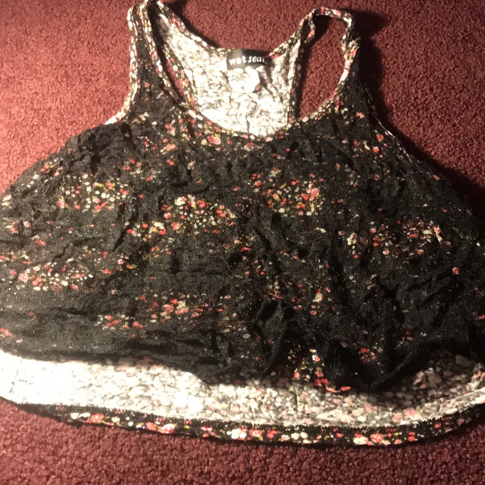 A flower printed tank top